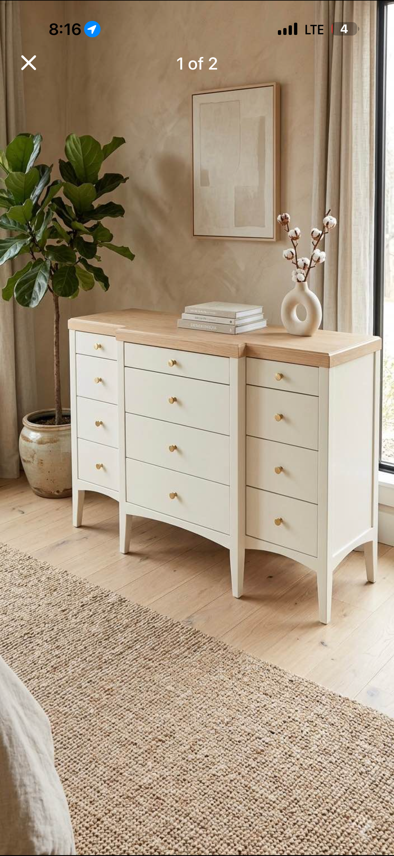 Elara Two-Tone 12-Drawer Dresser